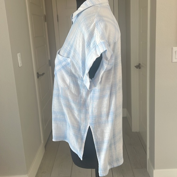 Rails Plaid Short Sleeve Button Down Top Size XS - Picture 5 of 8